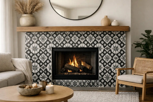 Cement Tile Fireplace Surround Ideas