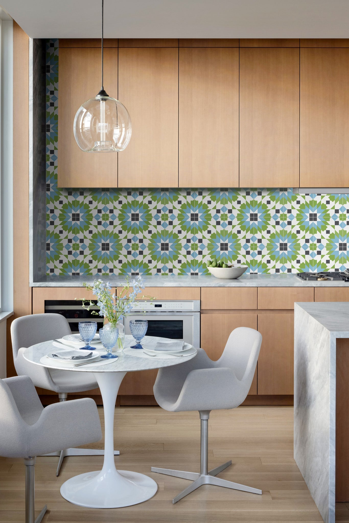 How Encaustic Cement Tiles Introduce Character into Minimalist Kitchen ...