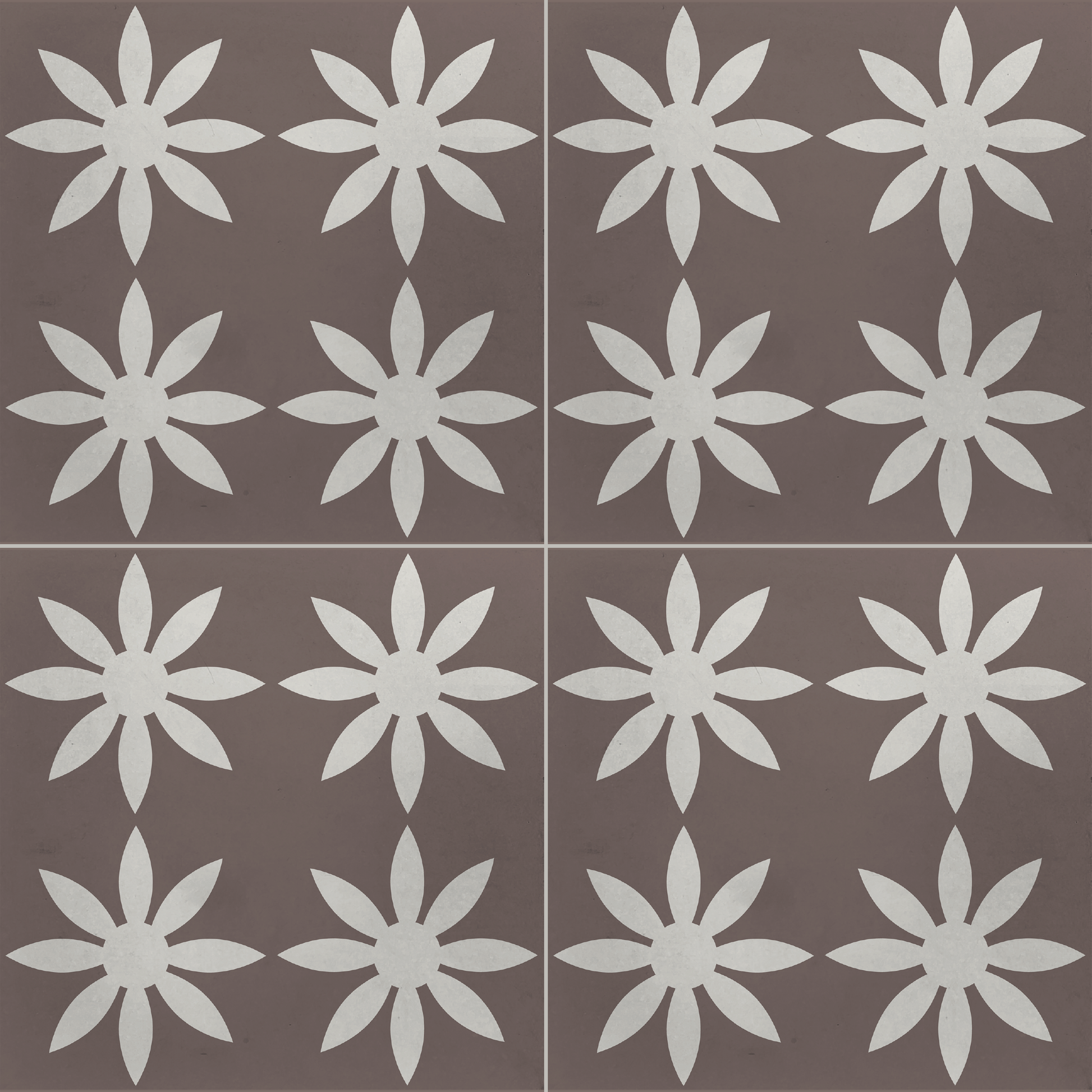 Cement Tile, Concrete Tile, Encaustic Tile, Floral Pattern