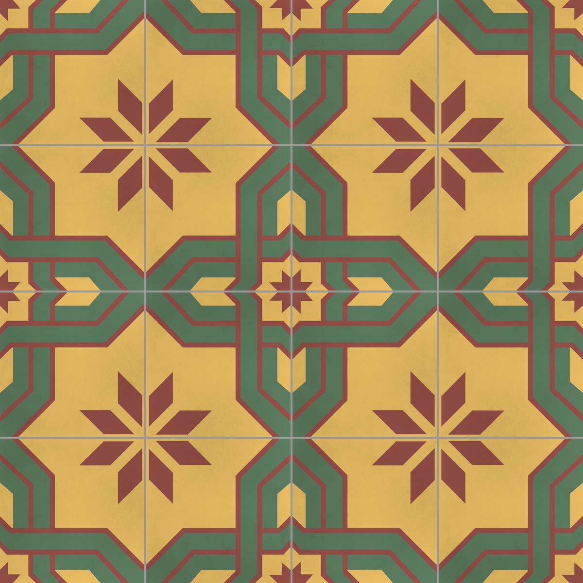 Handmade Encaustic Cement Tile - Pattern Design: Albi 01 – Encaustic ...