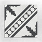 A Moroccan style pattern tile in black and white