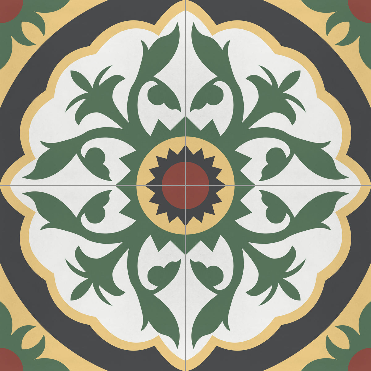 Handmade Encaustic Cement Tile - Pattern Design: Normandy 01 ...